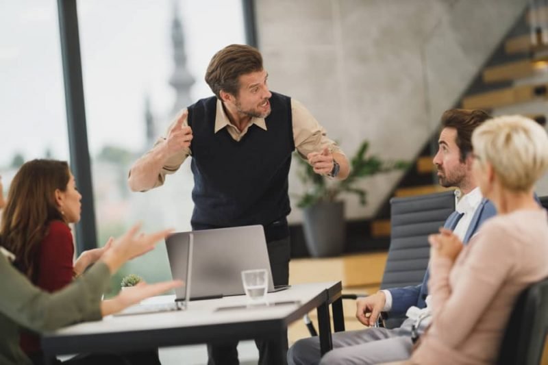 meeting with people in office